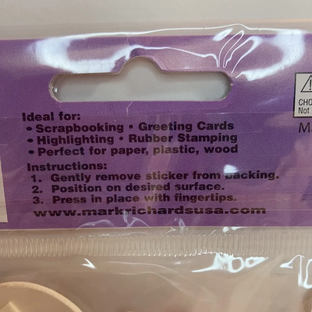 Mark Richards Scrapbook Stickers Card Making Baby Girl Rattle Bottle Crafts